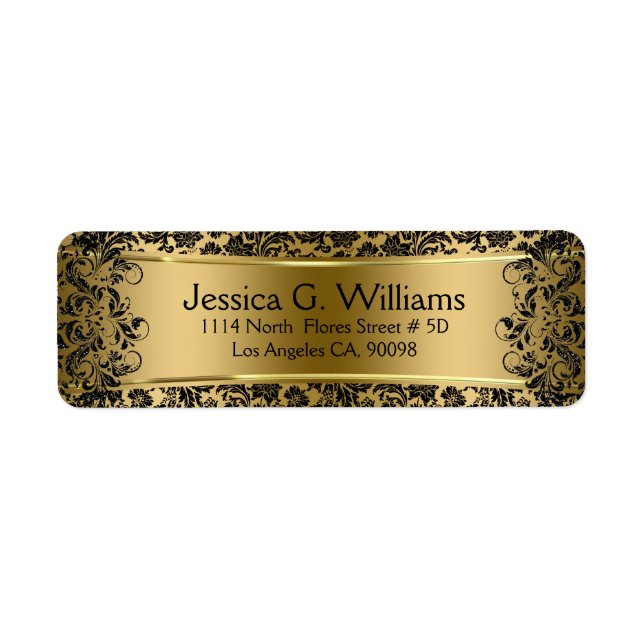 Schönes Gold und schwarze Damaskus und Spitze (Vorne)