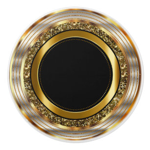 Schönes Gold und Schwarzes Keramikknauf