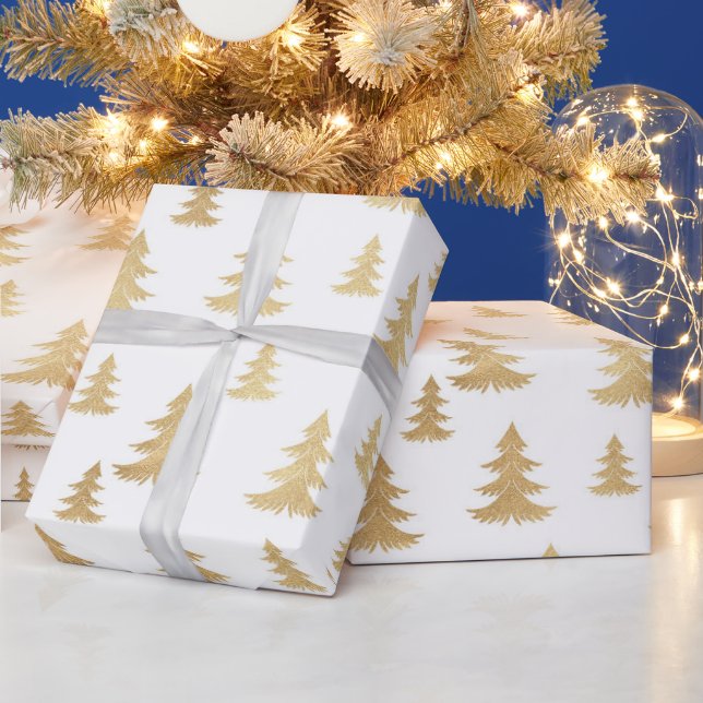 Schönes Gold Weihnachtsmuster Geschenkpapier (Feiertage)
