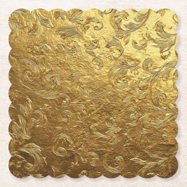 Schönes goldenes Muster Untersetzer (Vorderseite)