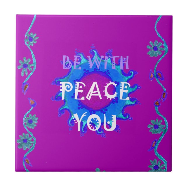 Schönes, goldgelb phantastisches Grafikdesign Fliese (Vorderseite)