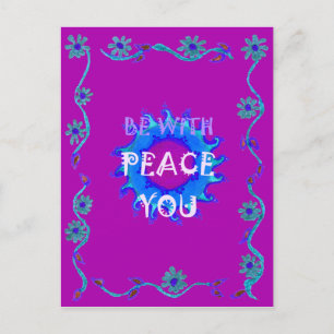 Schönes, goldgelb phantastisches Grafikdesign Postkarte