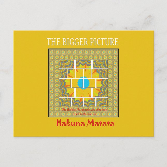 Schönes, goldgelb phantastisches Grafikdesign Postkarte (Vorderseite)