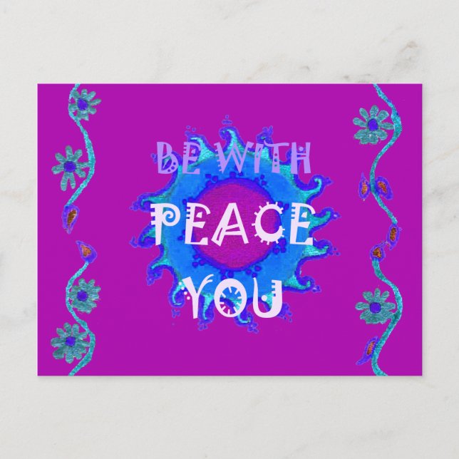 Schönes, goldgelb phantastisches Grafikdesign Postkarte (Vorderseite)