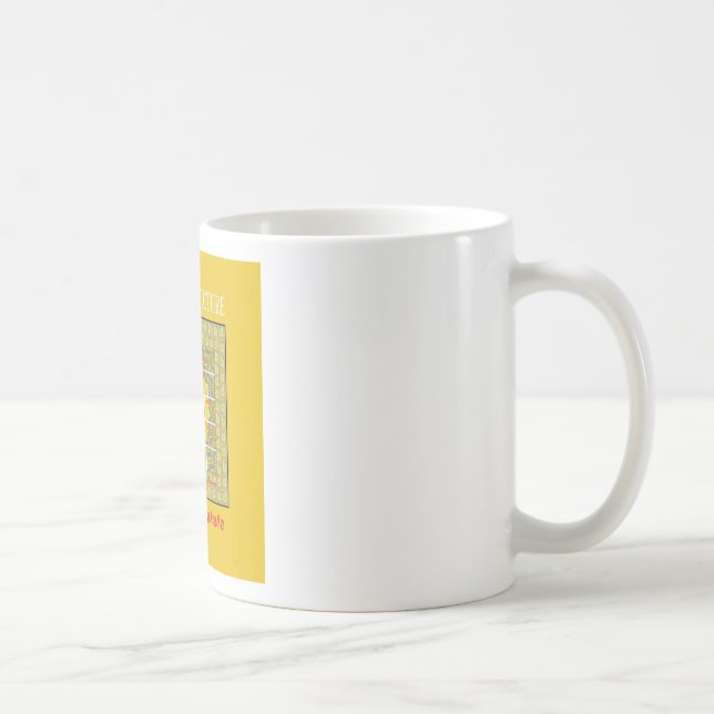 Schönes, goldgelb phantastisches Grafikdesign Tasse (Rechts)