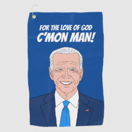 Schönes Golfhandtuchgeschenk mit Joe Biden Cartoon Golfhandtuch