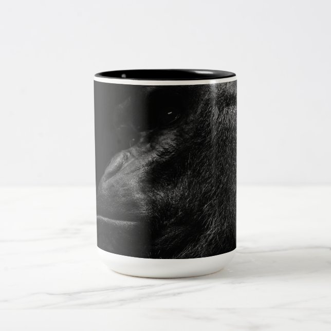 Schönes Gorilla-Primat Zweifarbige Tasse (Mittel)