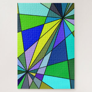 Schönes grafisches Design wie festes Glas auf eine Puzzle