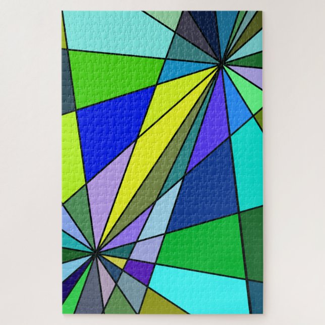 Schönes grafisches Design wie festes Glas auf eine Puzzle (Vertikal)