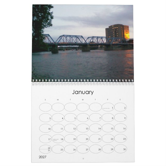Schönes Grand Rapids 2011 Kalender (Jan 2027)