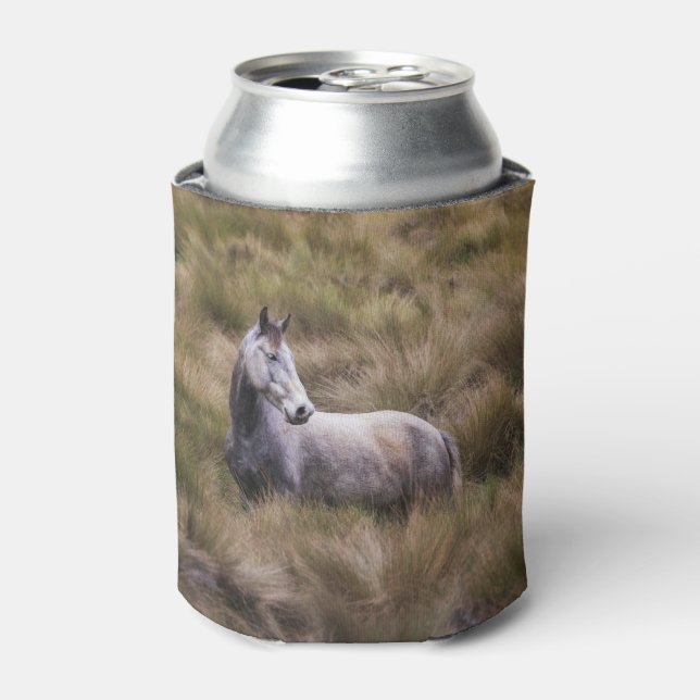Schönes graues, farbiges Pferd Dosenkühler (Kanne Vorderseite)