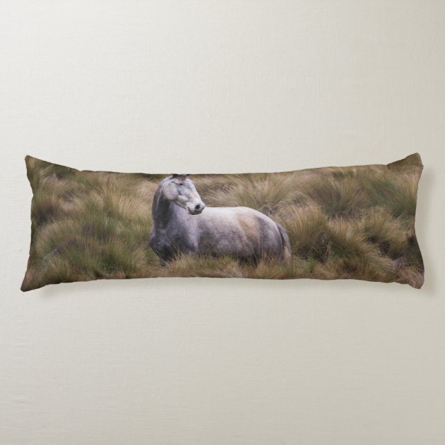 Schönes graues, farbiges Pferd Seitenschläferkissen (Vorderseite)