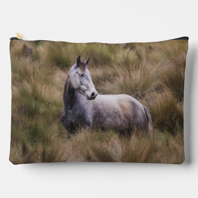 Schönes graues, farbiges Pferd Zubehörtasche (Vorderseite)