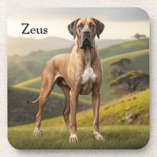 Schönes Great Dane Personalisiert Untersetzer Set