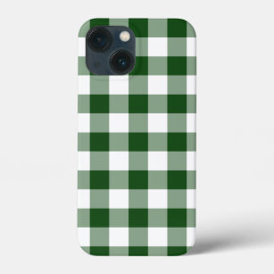 Schönes Green und White Gingham Muster iPhone 13 Mini Hülle
