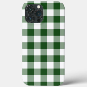 Schönes Green und White Gingham Muster iPhone 13 Pro Max Hülle