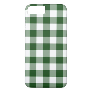 Schönes Green und White Gingham Muster iPhone 8 Plus/7 Plus Hülle