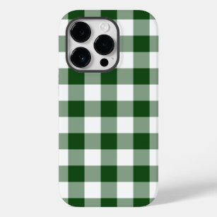 Schönes Green und White Gingham Muster Case-Mate iPhone Hülle