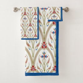 Schönes griechisches Arch Floral Muster Badhandtuch Set