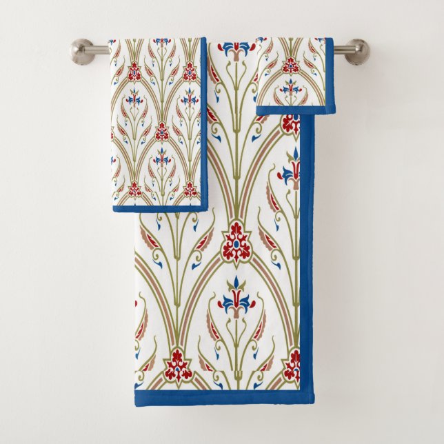 Schönes griechisches Arch Floral Muster Badhandtuch Set (Insitu)
