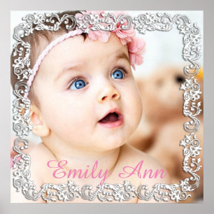 Schönes großes Foto-Poster mit Skriptbegrenzung Poster