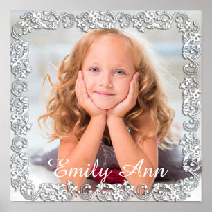 Schönes großes Foto-Poster mit Skriptbegrenzung Poster