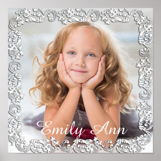 Schönes großes Foto-Poster mit Skriptbegrenzung Poster (Vorne)