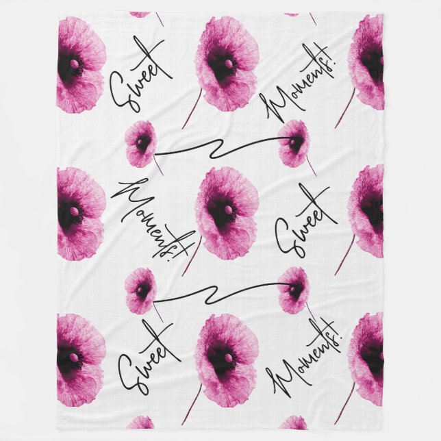 Schönes großes rosa Fleece Blanken (Vorderseite)