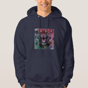 Schönes Growling Bengalisch Tiger Face Foto Hoodie