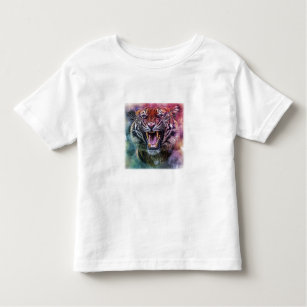 Schönes Growling Bengalisch Tiger Face Foto Kleinkind T-shirt
