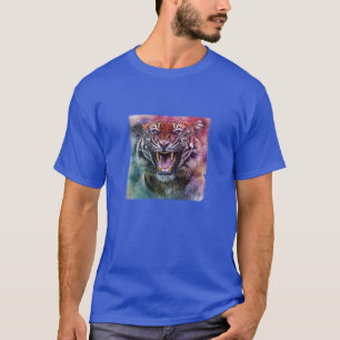 Schönes Growling Bengalisch Tiger Face Foto T-Shirt