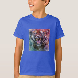 Schönes Growling Bengalisch Tiger Face Foto T-Shirt