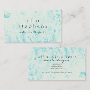 Schönes Grün der Wasserfarben Visitenkarte