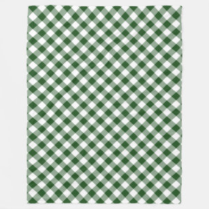 Schönes Grün und Weiße Diagonal Gingham Kariert Fleecedecke