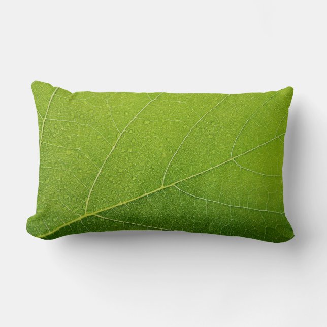 Schönes grünes Leaf Lendenkissen (Vorderseite)