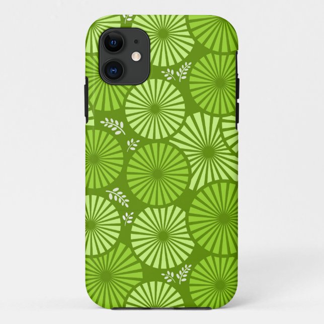 Schönes, grünes Retro florales iPhone 5 Fall Case-Mate iPhone Hülle (Rückseite)