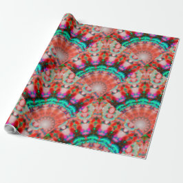 Schönes grünes, rotes MANDALA Wrapping Paper Geschenkpapier