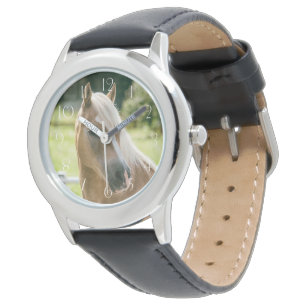 Schönes Haflinger-Pferdeportrait Armbanduhr