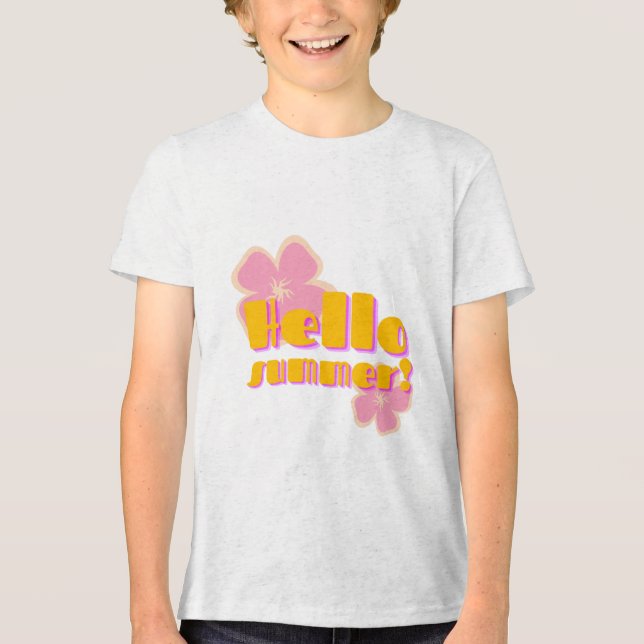 schönes Hallo Sommer Bild Tri-Blend Shirt (Vorderseite)