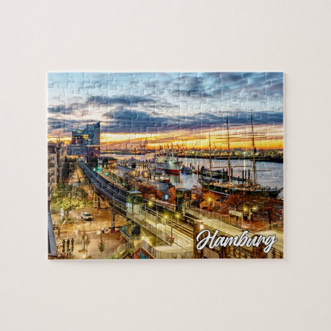Schönes Hamburg, Deutschland Puzzle (Horizontal)