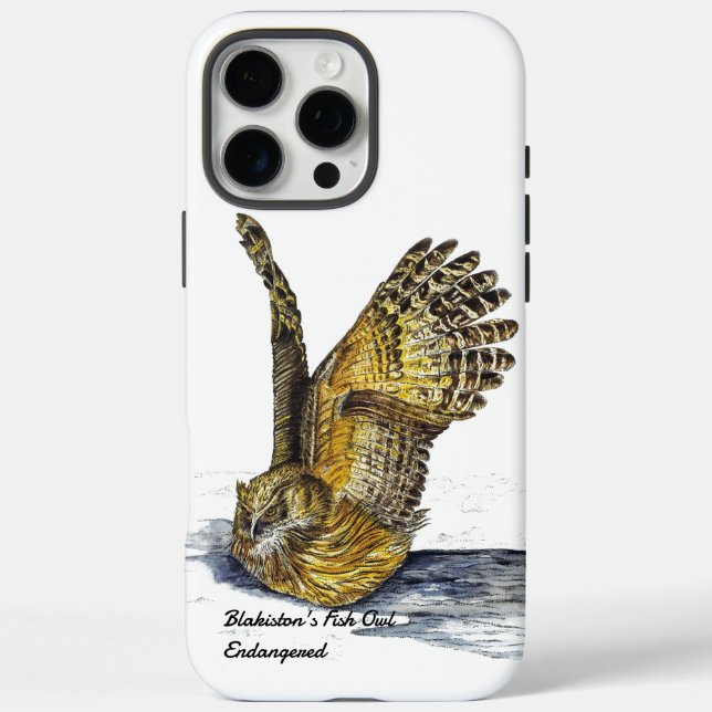 Schönes handgemaltes gefährdetes Fischugel (Vogel) Case-Mate iPhone Hülle (Rückseite)