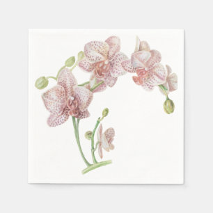 Schönes handgemaltes Orchid Serviette