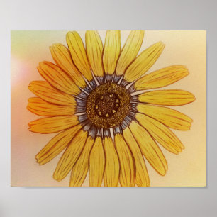 Schönes handgezeichnetes Blume Poster