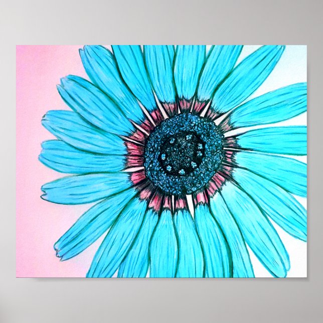 Schönes Handgezeichnetes Blume Poster (Vorne)