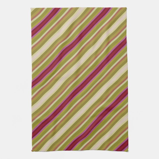 Schönes Handtuch mit Diagonalstreifen (Vertikal)