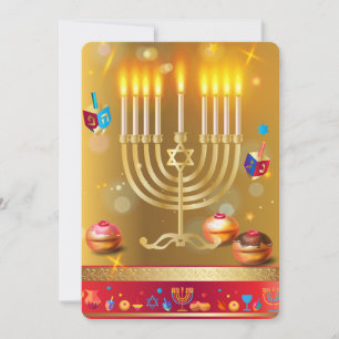 Schönes Hanukkah-Jüdische-Feiertags-Grußkarte Feiertagskarte