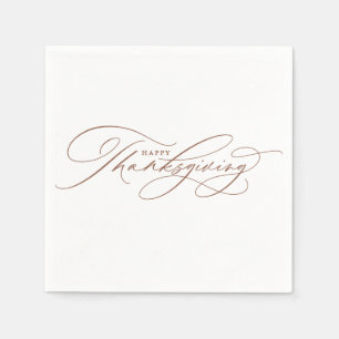 Schönes Happy-Thanksgiving-Manuskript Serviette