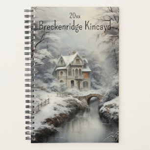 Schönes Haus im Winter, Name ändern, Jahr Planer