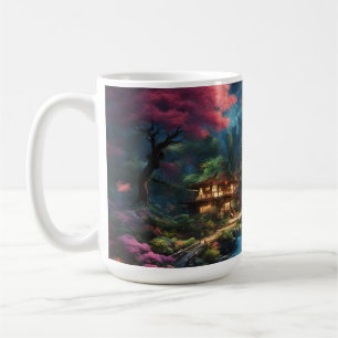 Schönes Haus und Garten in einem magischen Land Kaffeetasse