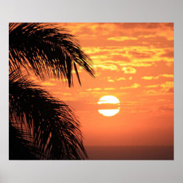 Schönes Hawaiian Sunset Poster Print
